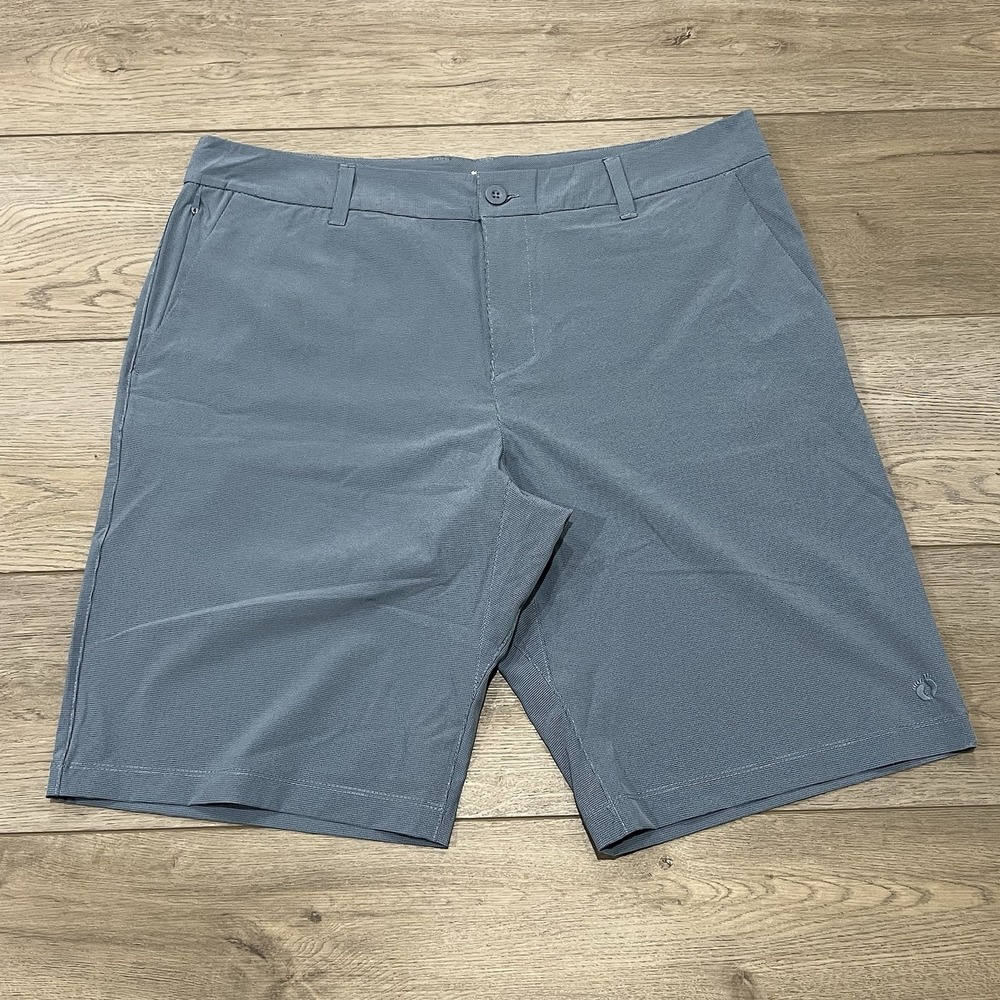 Hang Ten Shorts Mens 36 Pockets  2 Zip Casual Outdoors‎ Golf Blue Flat Front